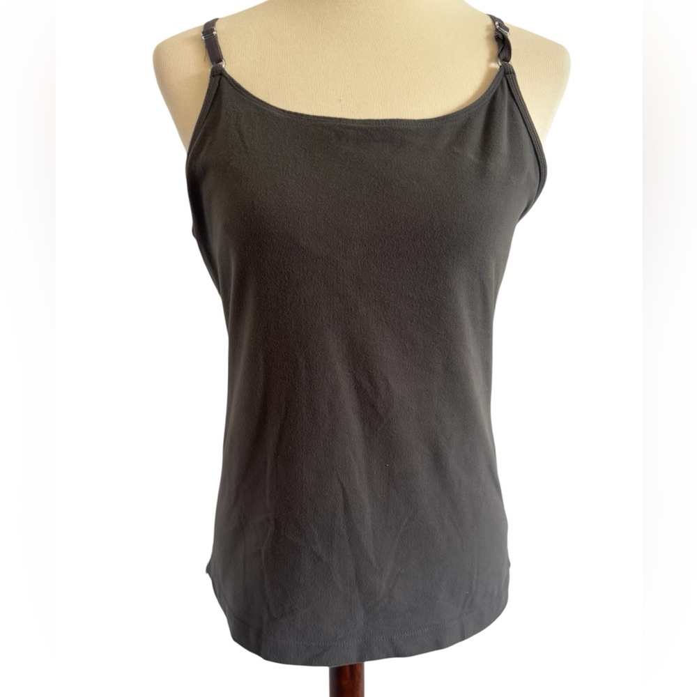 Beyond Yoga Classic Solid Gray Tank Cami Adjustable Strap Size Large